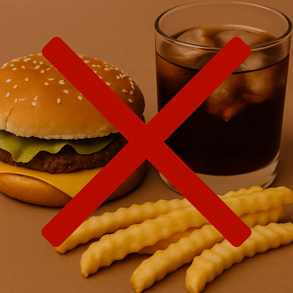 Fast food marcado com um x