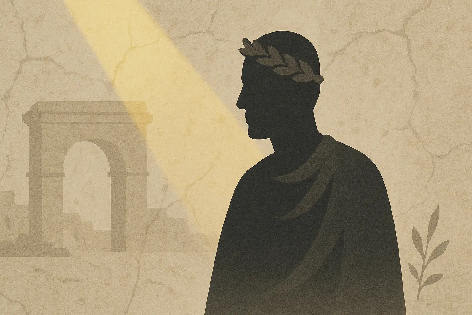 Inscrição de pilatos: silhueta de um representante do governo romano