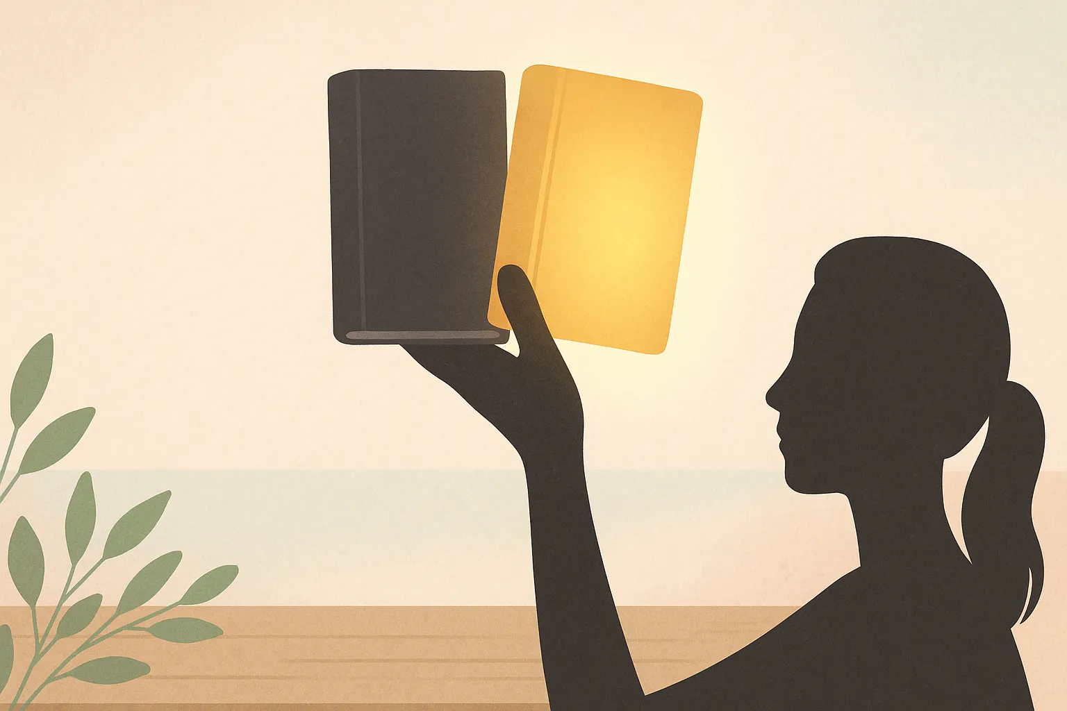 Melhor tradução da Bíblia: mãos femininas segurando duas Bíblias