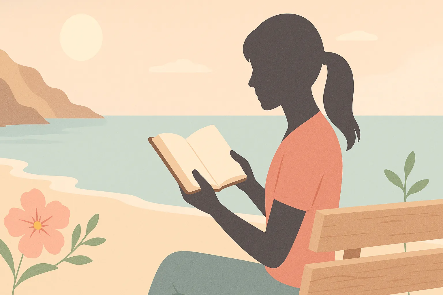 Importância de ler a Bíblia: mulher lendo ao ar livre