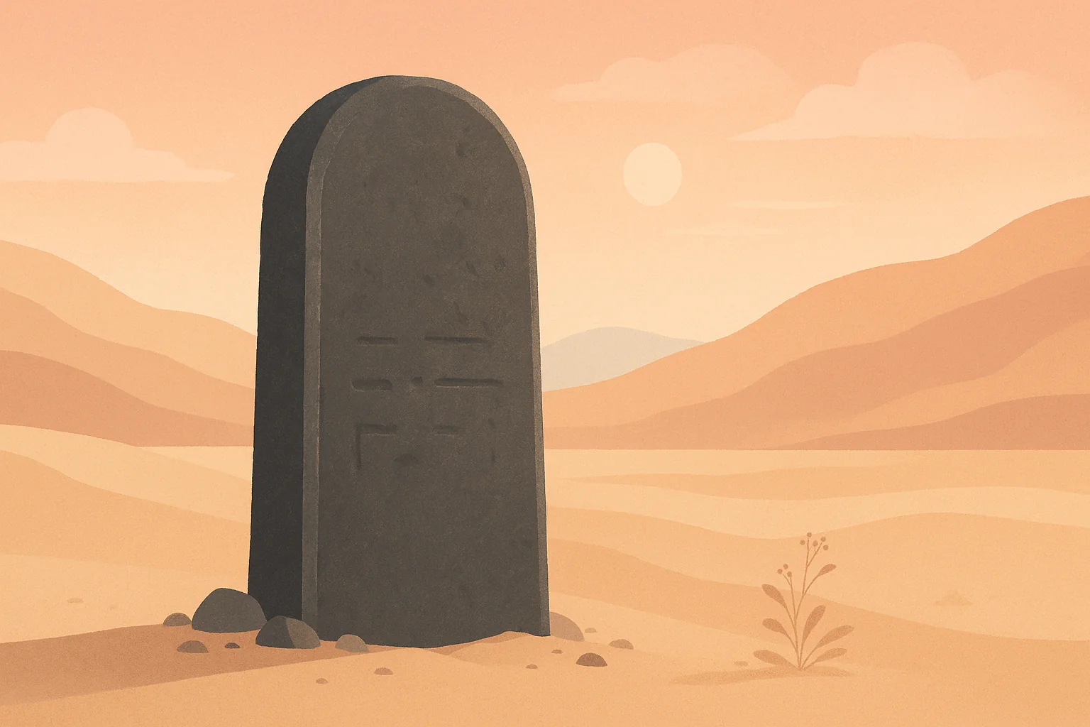 Estela de Mesha: pedra moabita em uma representação conceitual